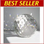 Exquisite 150mm Crystal Prism Ball - Faceted Gazing Sphere for Light Refraction
