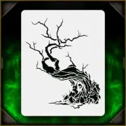 Creepy Tree 1 - Airbrush Stencil Template Airsick Zombies