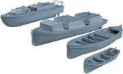 YZCG700374 1/700 Model Upgrades Parts Royal Navy Life Boats 4 Styles 2 sets Type A