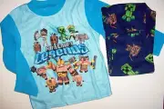 Minecraft Pajamas Sleepwear 2pc Set Boys Size 6 Legends Mob New