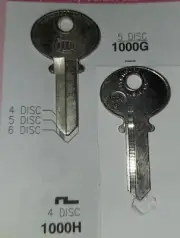 CCL, Corbin, Russwin, 1000H, 1000G, Vintage Key Blank.