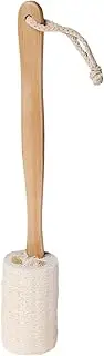 Loofah Back Scrubber with Handles, Natural Exfoliation Scrubber, Long Handle Shower Brush Sponge Shower Loofah Back Exfoliator for Men Women