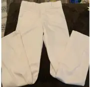 Champro Youth L Pro-Plus Open Bottom Baseball Pants White Dri-Gear Adjustable