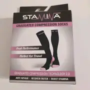 Stamina Compression Socks Physix Gear Sport 1 Pair L/XL Calf 20-30 mmHg USA Pink