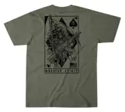 Howitzer Men's "DEATH DEALER" short sleeve green warrior spirit T-shirt NWT