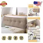 Ergonomic Triangular Headboard Wedge Pillow in Brown - Removable Cover Included