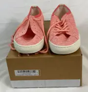 women's Soludos ashore sneakers size 6.5 coral lace up flat heel cushioned
