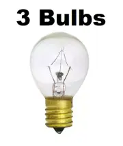 3 X 25w Lava Lamp Light Bulb S Type E17 Base 25 Watt S11, 25S11, 25S11N, S11N25