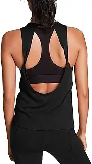 [Mippo] Women's Sexy Yoga Shirts Workout Clothes Twist Open Back Sports Gym Tank Tops