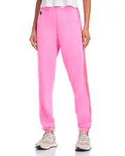 Aviator Nation Rainbow Stripe Sweatpants in Neon Pink - Exclusive