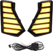 2Pcs Auto Front Fog Light Side Grille Daytime Running Lamp for Toyota Tacoma 2024 2025