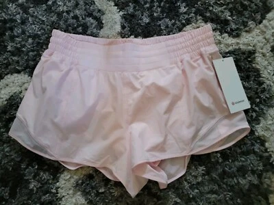 Lululemon Hotty Hot High-Rise 2.5" Lined Short STMI Milkshake Pink 12