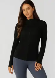 [Lorna Jane] Amy Ultimate Thermal Hooded Jacket in Black, Size - Small S Black