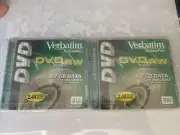 2 Verbatim DataLifePlus DVD+RW DVD+Rewritable 2.4x 4.7GB 120 Min NEW SEALED