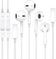 2-Pack Lightning Headphones [Apple Mfi Certified] Iphone Wired Earphones Built-I