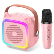 Mini Karaoke Machine for Portable Karaoke Machine with 2 Bluetooth Wireless M...