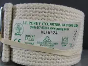 POSEY #6524 GAIT TRANSFER BELT PHYSICAL THERAPY TAN CREAM 2x54 METAL BUCKLE NEW