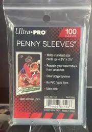 Ultra Pro Penny Sleeves 100 Count Hold Standard Size Cards 3x4 No PVC Acid Free