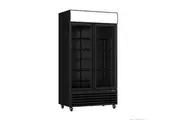 Thermaster Colourbond Upright Beverage Fridge 2 Doors Black LG-1000BP