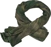 [GRVCN] Sniper Veil Tactical Scarf Military Body Camo Mesh Net, Double-Sided Camouflage Pattern Scarf