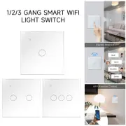 New 1/2/3 Gang Smart Touch Light Switch Home Wall Panel Fit For Alexa Google App