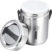 zolyet Stainl Steel Vacuum Insulated Food Jar Long Time Insulation Portable Pot Container 1.8L Large with 2 Food Trays Silver