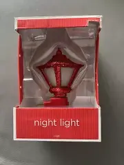 NEW - Target Wondershop Holiday Christmas Red Glitter Lantern 5 1/2" Night Light