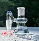2Pcs 14mm 90° Mini Dry Ash Catcher Quality Pyrex Tobacco Water Pipe Bong Bubbler