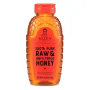 Nate'S 100% Pure, Raw & Unfiltered Honey - Award-Winning Taste, 16Oz. Squeeze Bo