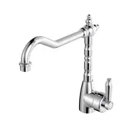 Fienza Eleanor Mordern Vintage Shepherds Chrome Solid Brass Swivel Crook Sink Mixer