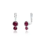 Slake Dot Earrings Jackets Amethyst Purple Swarovski Crystal Stud Drop WG MYJS