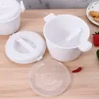 US Portable Microwave Rice Cooker with Rice Paddle Thicken Food Steamer Pot Gift