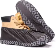 Premium Disposable Shoe Covers Black for Men and Women Extra Large Workman Booti