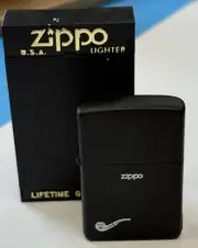 ZIPPO 1980'S BLACK MATTE PIPE LIGHTER UNFIRED IN BOX E151