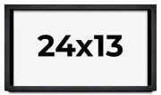 24x13 Shadow Box Frame Black | 1 Inches Deep Real Wood Farmhouse Shadowbox Displ