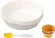 MAGICLULU Set of Pcs Paper Baking Cups Silicone Brush Non-Stick Baking Paper Liners