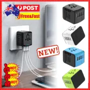 IntHInational Universal Travel Adapter 3 USB &Type-C Outlet Converter Plug Power