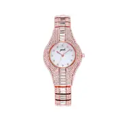 21cm 82008# Shiny Steel Band Watch, High-end Fashion Waterproof Watch, Simple and Versatile Ladies Watch