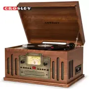 Crosley Musician Entertainment Center Bluetooth 3-Speed Record Player - Walnut