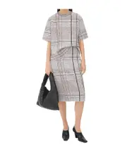 Notebook Cotton Viscose Jacquard Skirt XS,M Chalk/black/red