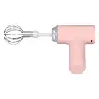 (Pink)Electric Cordless Hand Mixer Handheld Egg Whisk For Cream AN