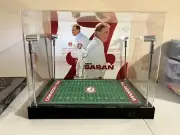 Nick Saban Custom Full Size Helmet Display With LED Lights - Alabama