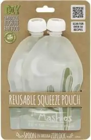Little Mashies Reusable Squeeze Pouch Cactus 2x130ml