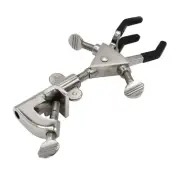 Eisco Labs Universal Retort Clamp - 3 Vinyl Coated Prongs, Double Adjustable