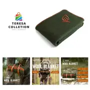 Merino Wool Blanket for Camping Hiking and Backpacking – Water and Fire Resis...