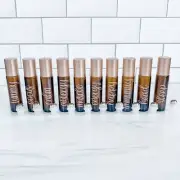 SET OF 10 ESSENTIAL OIL 10ML GLASS AMBER ROLLER BOTTLES ROSE GOLD GLITTER LABELS