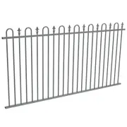 ProtectorAl 1201 - 2399 x 1200mm Monument Aluminium Loop And Spear Pool Fence Panel