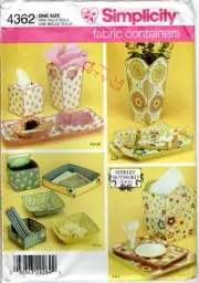 "Fabric Containers" ©2005 Simplicity Sewing Craft Pattern # 4362