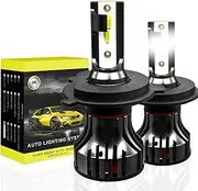 LED Headlight H4/9003/HB2 Bulbs Extremely Bright 6000K 9000LM 54W Waterproof IP68 Halogen Replacement, Plug and Play (H4/9003)