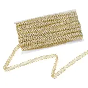 Gimp Braid Trim 1/2 Inch x 25 Yards Gold Edge Woven Trim Lace Ribbon Golden
